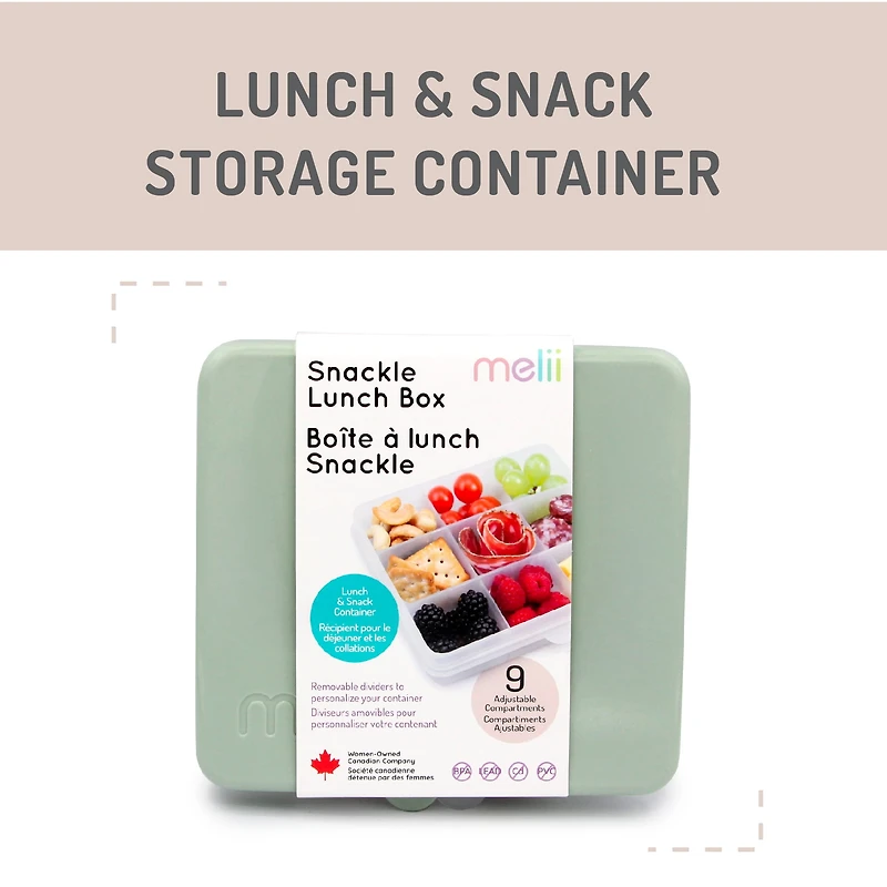 Melii Boîte Snackle Lunch à 9 compartiments