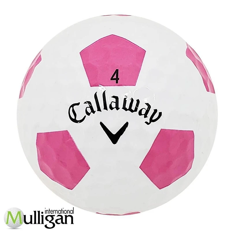 Mulligan - 60 balles de golf récupérées Callaway Chrome Soft Truvis logo 4A, Blanc