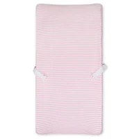 Gerber Organic Changing Pad Cover, Pink/Ivory Stripe