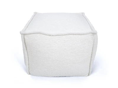 Lounge and Co Ivory Bouclé Pouf