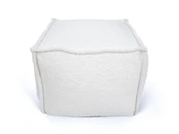 Lounge and Co Ivory Bouclé Pouf
