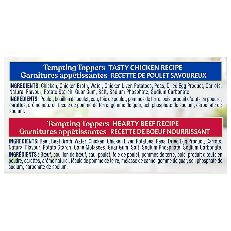 Blue Buffalo Tempting Toppers Assortiment de Nourriture Humide Naturelle pour Chiens, Poulet et Bœuf BLUE Tempting Toppers Bf/Plet, 12ct Variety Pack