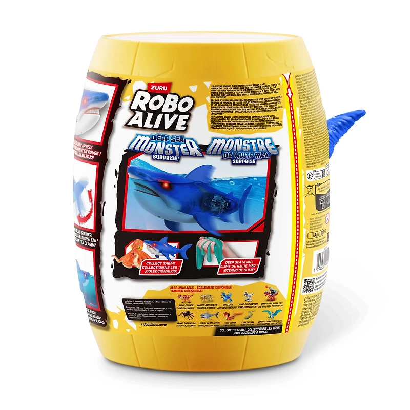 Robo Alive Deep Sea Monster Surprise de ZURU, déballage surprise et jouet animal électronique pour garçons
