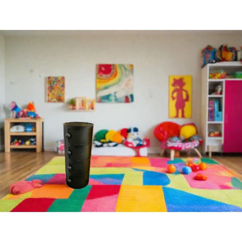 Rangement rond Alysa en noir à 4 niveaux