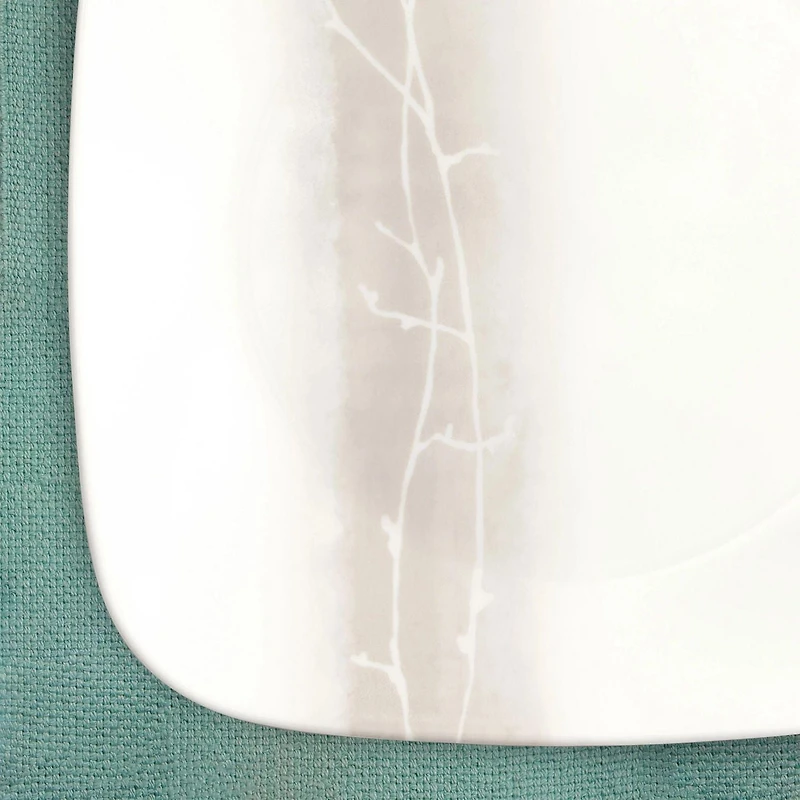 Corelle Wandering Grove 9" Square Glass Salad Plate, Corelle Wander Grove salad