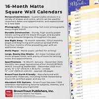 BrownTrout Mom's Family Planner 2024 12x24 Inch Matte Wall Calendar, 9781975464028