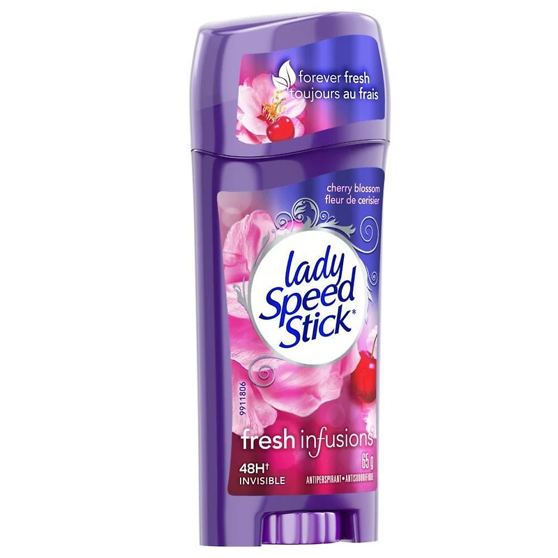 Déodorant antisudorifique Lady Speed ​​Stick, infusions fraîches, fleur de cerisier 65g