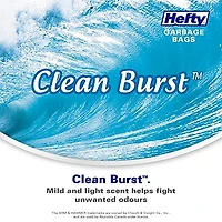 Hefty™ Lot de 30 sacs poubelle Strong Regular 75 litres noirs, EasyFlaps™, neutralisant les odeurs Arm & Hammer