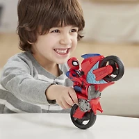 Playskool Heroes Marvel Super Hero Adventures Spider-Man Swingin' Speeder, 5-Inch Figure and Motorcycle Set, Toys for Kids Ages 3 and Up