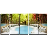 Design Art Huai Mae Kamin Waterfall Canvas Print