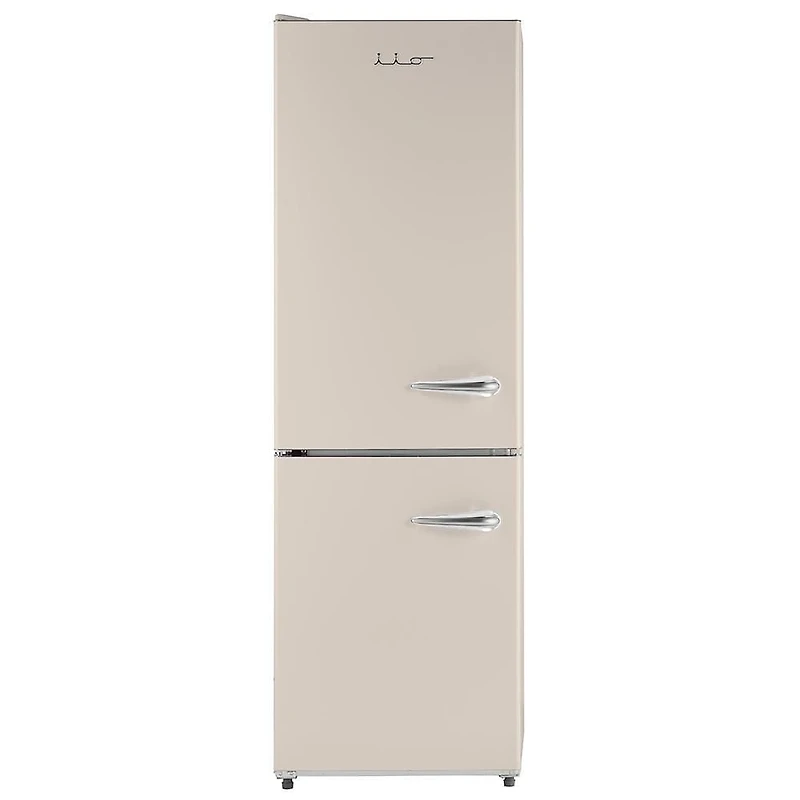 iio 11 Cu. Ft. Retro Refrigerator with Bottom Freezer in White (Left Hinge)