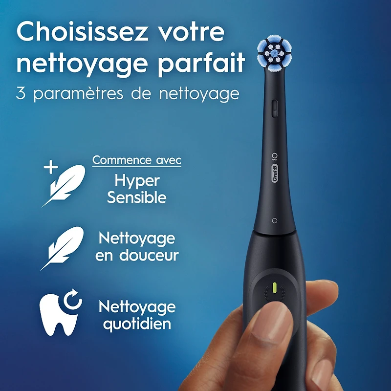 Oral-B iO Series 2 Brosse à Dents Électrique Rechargeable, avec 1 Tête de Brosse Soin Doux - Capteur de Pression Automatique pour Protéger les Gencives - 3 Modes - Minuterie de 2 Min