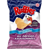 Ruffles croustilles Assaisonnées, format écono 380 g.