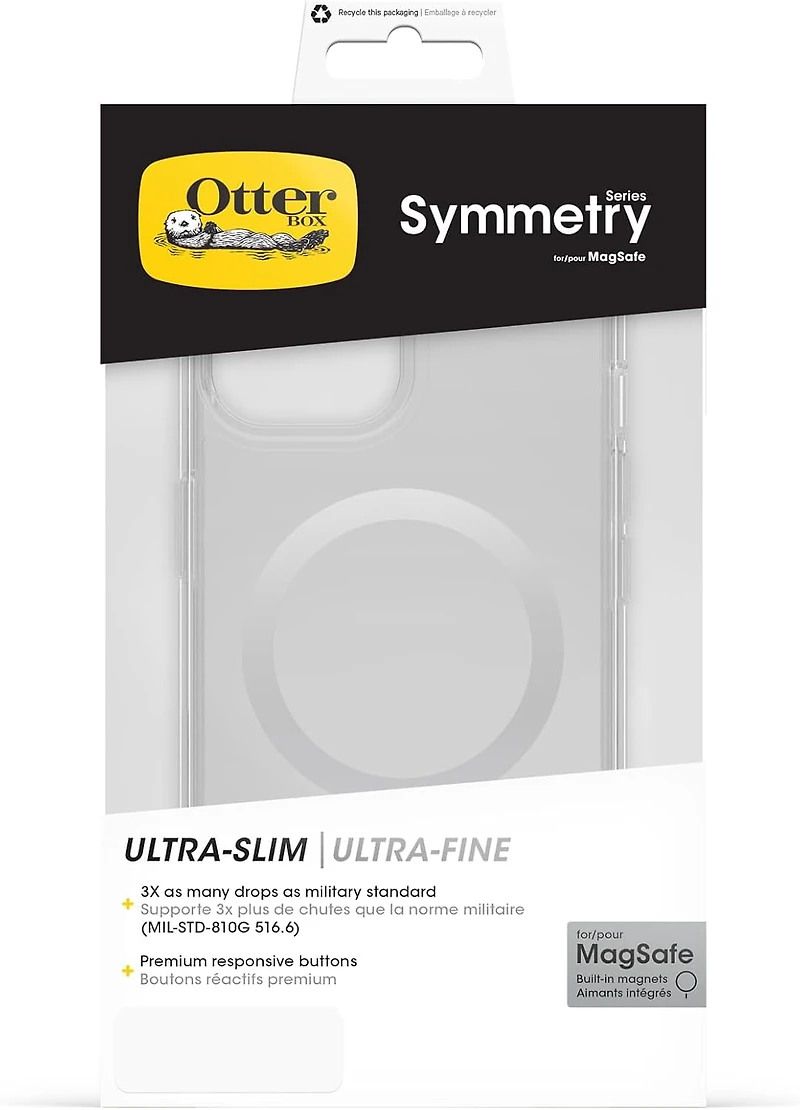 OtterBox Étui Symmetry Clear MagSafe Clear pour iPhone 16e/15/14/13