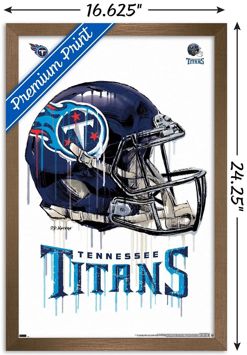 NFL Tennessee Titans - Drip Helmet 20 Wall Poster, 22.375" x 34"