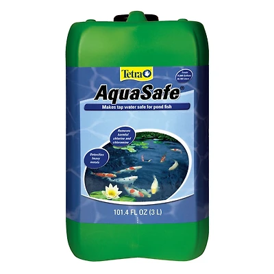 Tetra Pond AquaSafe 101.4 Ounces, Makes Tap Water Safe For Pond Fish