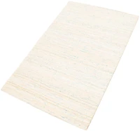 ECARPETGALLERY Tapis Fait à la Main pour Salon, Salle à Manger et Chambre à Coucher Transitionnel Collection Collage 5'1" x 8'0" en Ivoire