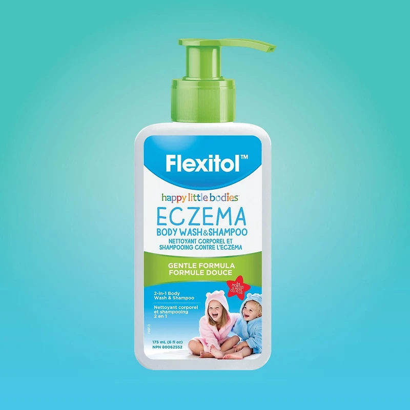 Nettoyant pour le corps et Shampooing contre l'eczéma Happy Little Bodies de Flexitol