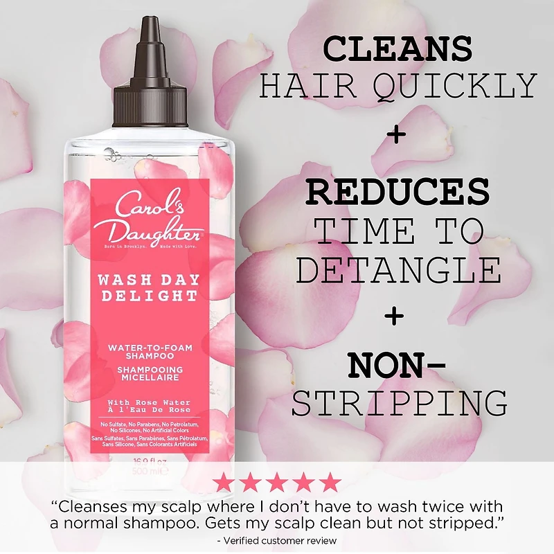 Wash Day Delight Water-To-Foam Shampoo With Rose Water 500mL