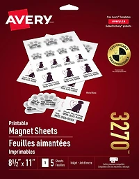 Paquet de 5 feuilles aimantées AveryMD - 3270