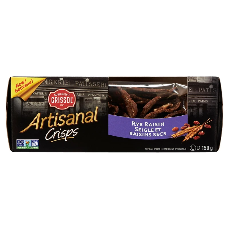 Boulangerie Grissol Artisanal Crisps Seigle et Raisins Secs, Dare