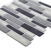 Truu Design Self-Adhesive Slim Subway Peel and Stick Backsplash Wall Tiles