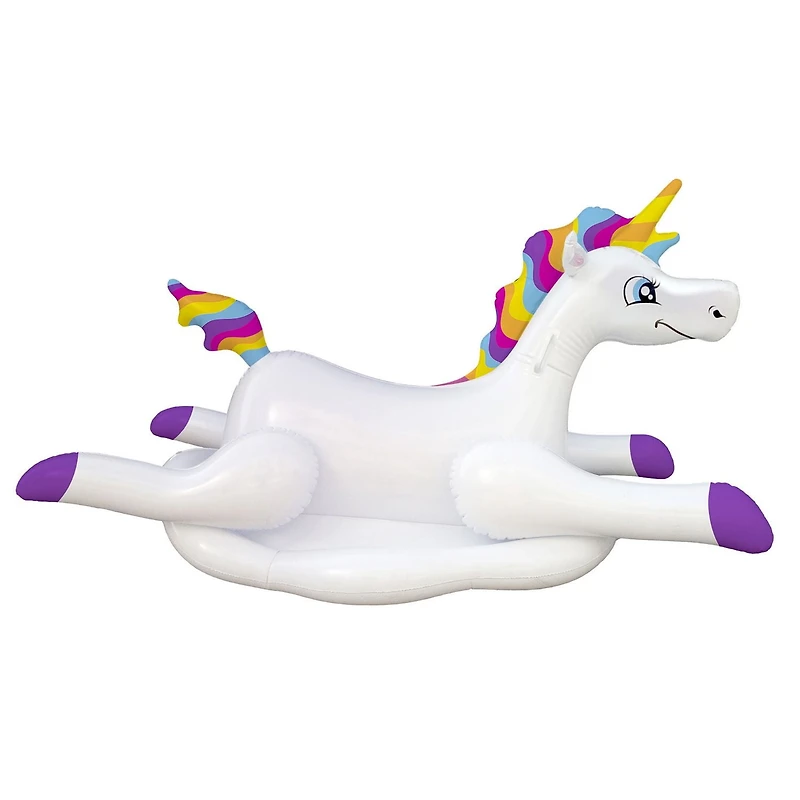 Blue Wave Cloud Rider Rainbow Unicorn Inflatable Ride-On Pool Float