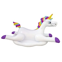 Blue Wave Cloud Rider Rainbow Unicorn Inflatable Ride-On Pool Float