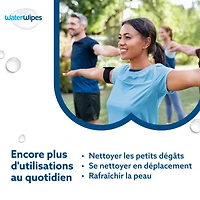 WaterWipes Sensitive+ Gentle Clean Wipes, 3-en-1 nettoie, soigne, protège, 99,9 % d'eau, non parfumées