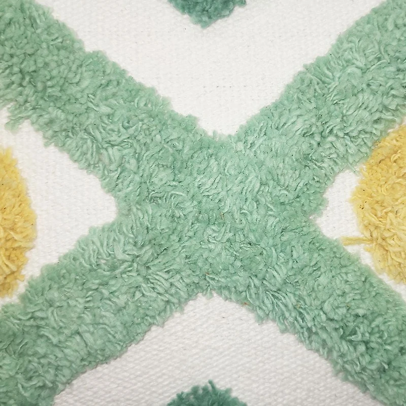 hometrends Monte Green Diamonds Decorative Pillow