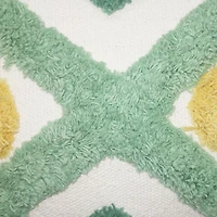 hometrends Monte Green Diamonds Decorative Pillow
