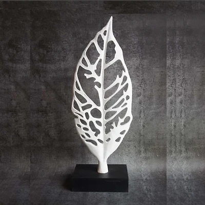 Autum White Leaf Large Sculpture Canadian Furniture