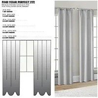 Mainstays 4 panneaux de rideau occultants en son genre, ensemble de 4, blanc, 28 po L x 84 po L