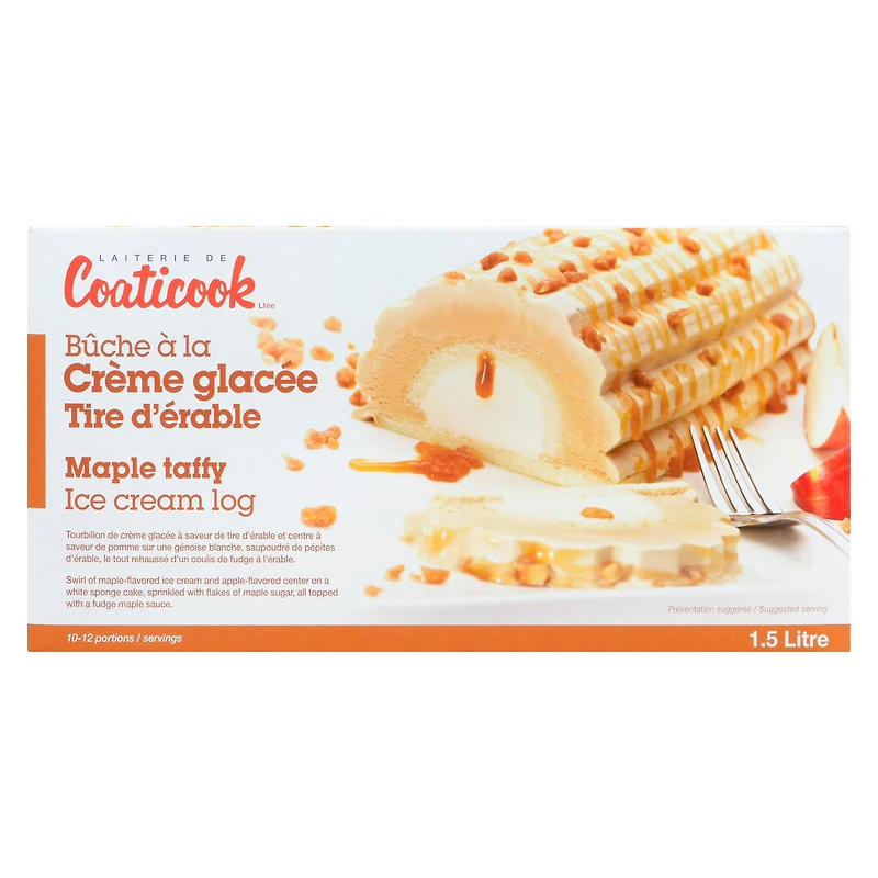 Bûche à la crème glacée érable Coaticook