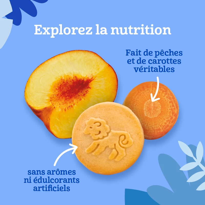 GERBER Lil' Explorers Peach Carrot Biscuits, 12 Months & Up, Made With Real Peach and Carrot