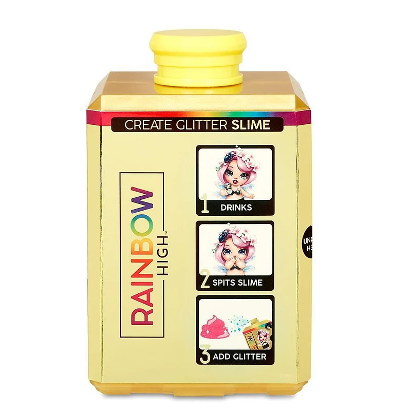 Rainbow High Fantasy Friends Series 2 – Perfume Bottle Package Really Sprays Glitter and Dolls Spit Slime