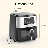 Cuisinart Air Fryer Oven, 6-Qt Basket Stainless Steel Air Fryer, Kitchen Dishwasher-Safe Parts with 5 Presets Roast, Bake, Broil, Air Fry and Keep Warm, Quick & Easy Electric Fryer