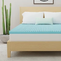 COMFORTZEN® 7,6 cm (3 po) Surmatelas en Mousse à Mémoire Fusion De Gel d Mousse a mémoire confortable réversible