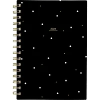 Cambridge Small West Village Dots 2024 Weekly/Monthly Frosted Poly Planner, Weekly/Monthly Planner