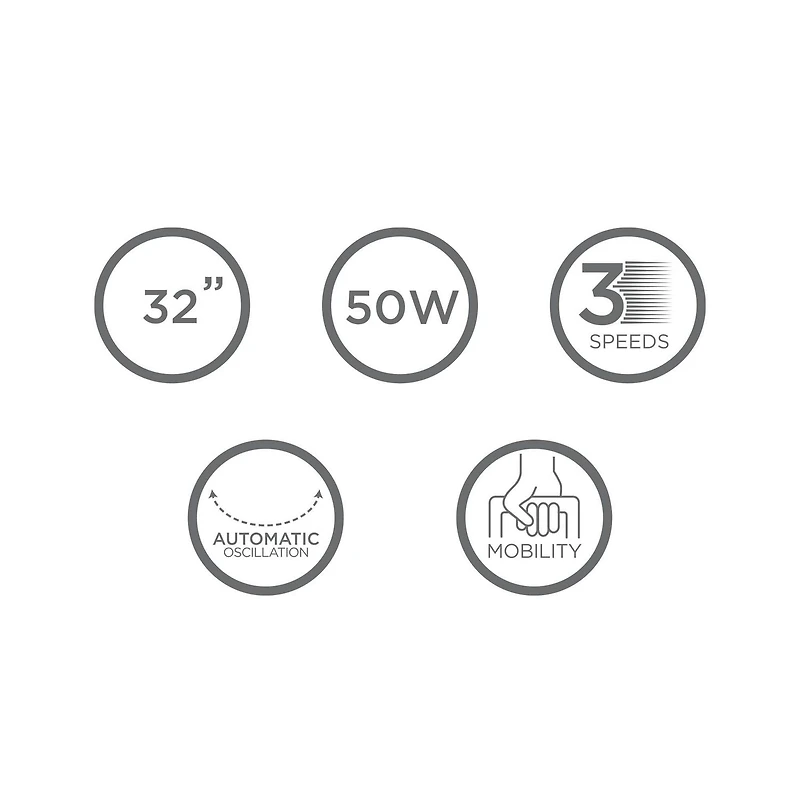 WESTINGHOUSE 32" VENTILATEUR VERTICAL OSCILLANT