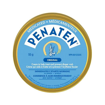 Penaten Original Medicated Diaper Rash Cream, Baby Diaper Rash Cream, Zinc Oxide, 55 grams