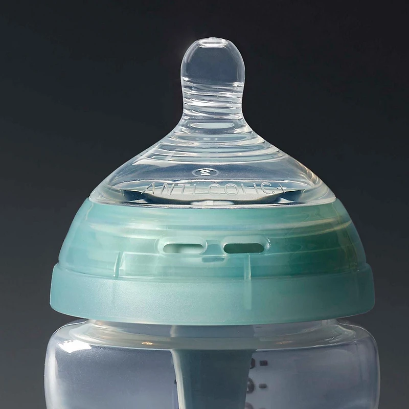 Tétines pour biberons anti-coliques avancés Tommee Tippee, à débit lent, 0+ mois, en silicone souple, semblable au sein maternel, lot de 2