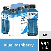 Powerade Zero Blue Raspberry Bottles, 591 mL