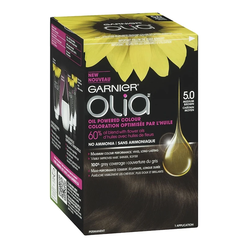 Garnier Olia No Ammonia Oil Powered Permanent Hair Colour, 1 pack, 1 pack