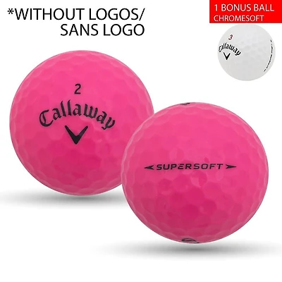 Mulligan - 60 Callaway Supersoft 5A Pristine 1 Bonus Chromesoft 5A Recycled Used Golf Balls, Pink