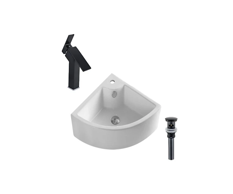 DROP Bath and Kitchen DR091257 Bathroom Vessel Sink Set