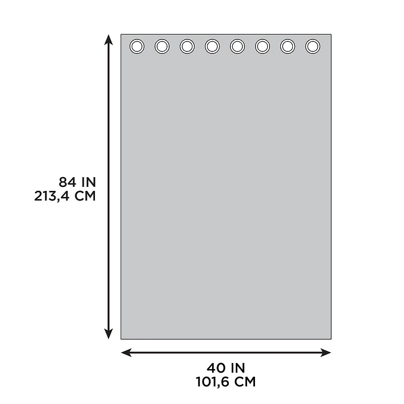 Panneau de tenture filtrant à œillets Farley Hometrends de 213 cm (84 po) Panneau a oeillets