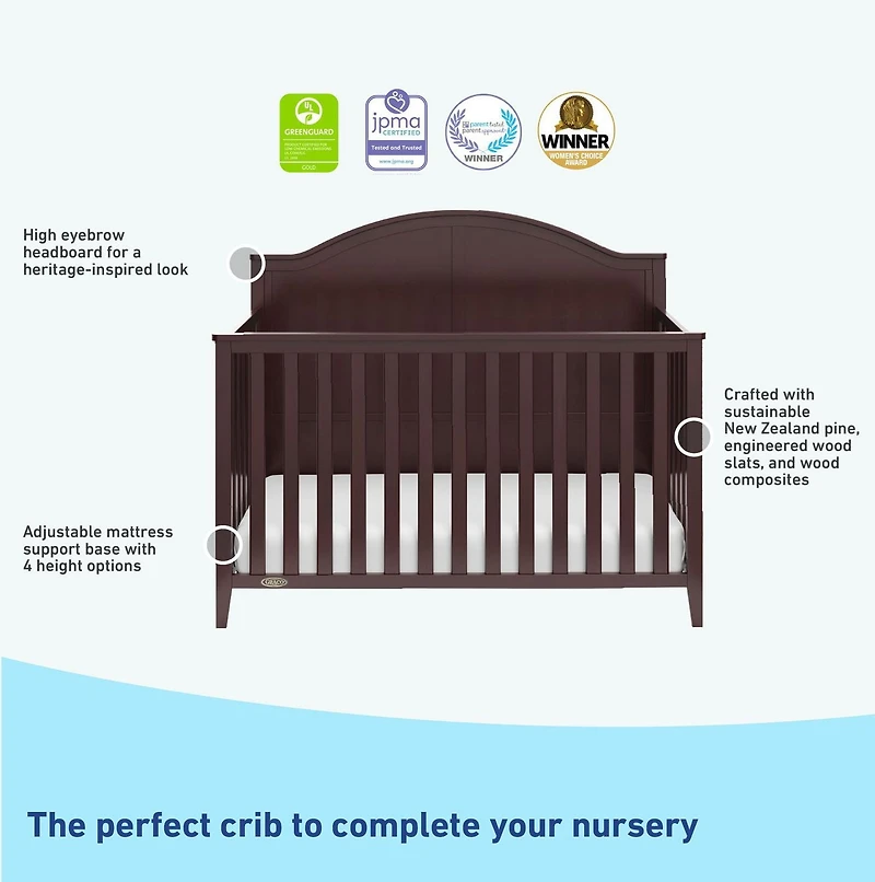 Graco Wilfred 5-in-1 Convertible Crib