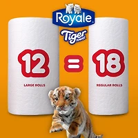 Royale Tiger Strong Paper Towel, 12 Large Rolls Equal 18 Regular Rolls