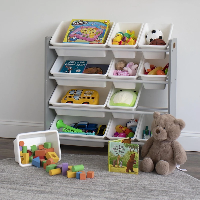 Humble Crew Tot Tutors Organiseur de jouets pour enfant, 11"D x 34"W x 31"H